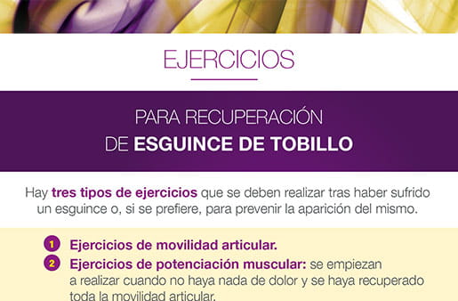 Ejercicios para recuperación de esguince de tobillo
