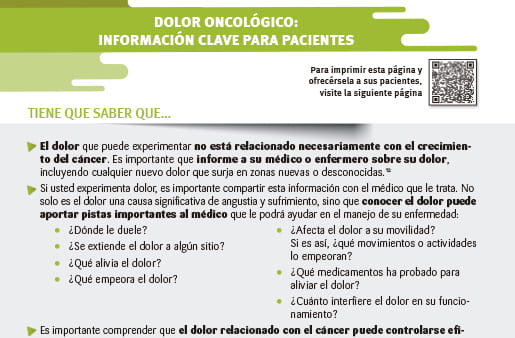 Dolor Oncológico: Información Clave para Pacientes.