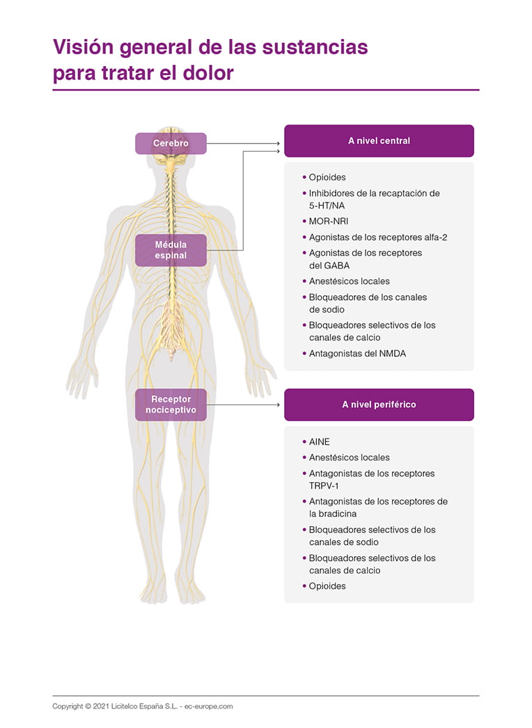 Visión general de las sustancias para tratar el dolor