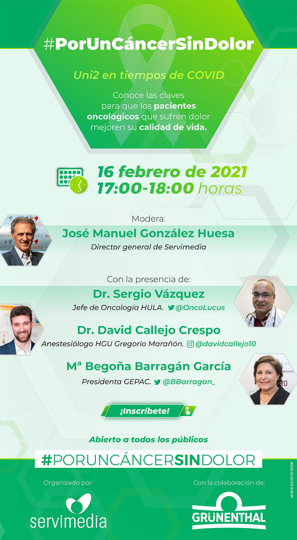 Invitación al Diálogo #PorUnCáncerSinDolor