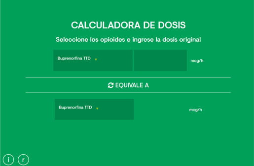 Calculadora de conversión de dosis entre opiáceos