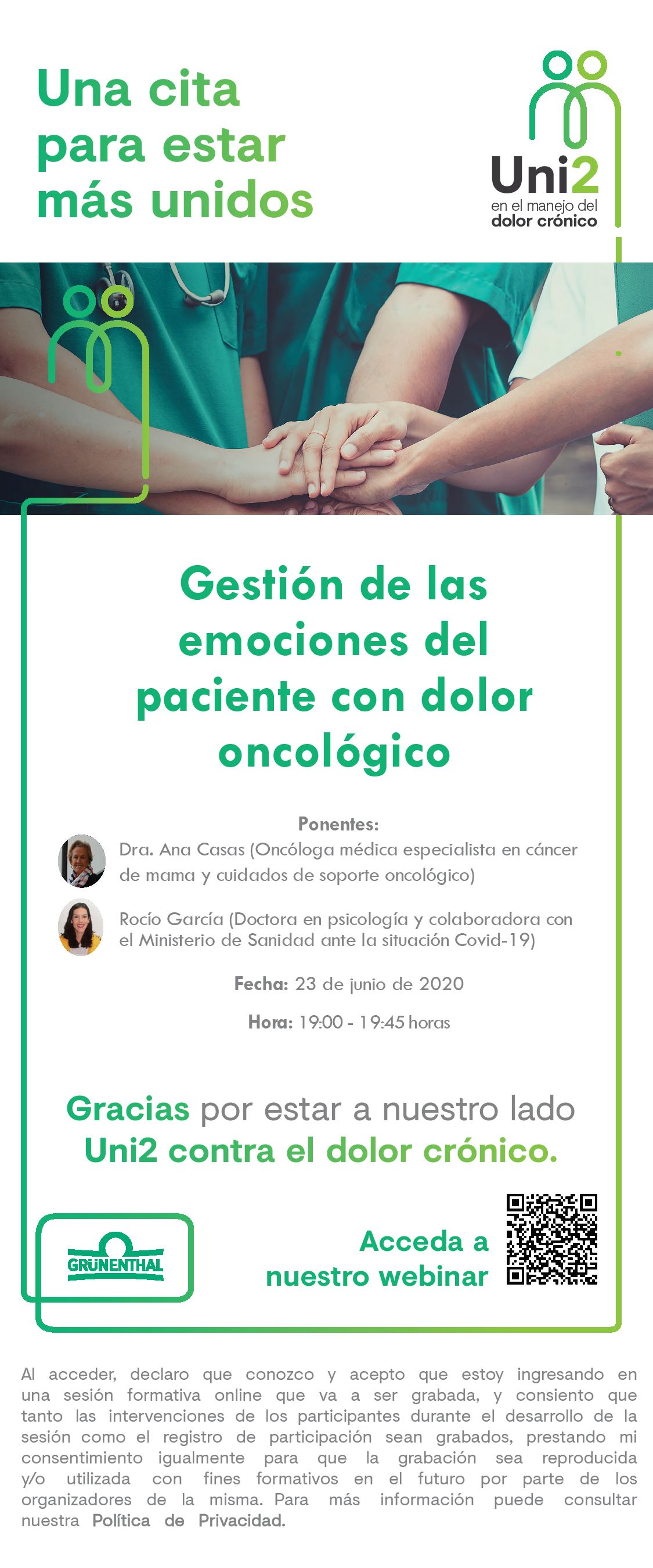 Invitación webinar gestión de emociones